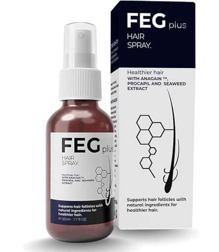 FEG PLUS Beard & Hair Growth Serum Spray Powered by Nature for Visible Results | Best Quality Hair Growth Spray - Hair Serum - 60 ml